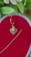 Conjunto Três Corações Banhado a Ouro 18K