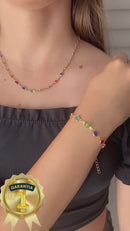 Conjunto Color Banhado a Ouro 18k