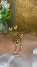 Bracelete Bolhas Minimal Folheado