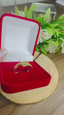 Anel Setas Luxo Banhado a Ouro 18k