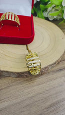 Anel Infinito com Zircônia Banhado a Ouro 18k