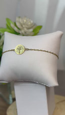 Pulseira Singela Árvore da Vida Folheada