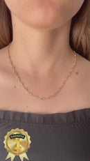 Colar Elegance com Pedras Cristal Banhado em Ouro 18k