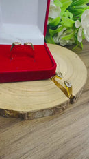 Anel Gotas Cristal Banhado a Ouro 18k