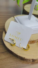 Brinco Argolinha Lisa Oval Banhado a Ouro 18k