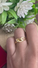 Anel Duplo Nó Entrelaçado Banhado a ouro 18k