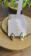 Brinco Lua Lisa Banhado a Ouro 18k