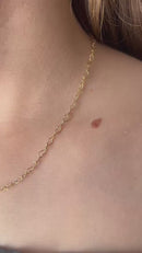 Corrente Romântica Corações Banhada em Ouro 18k