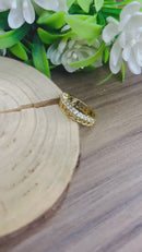 Anel Corrente Luxo com Brilho Infinito Banho a Ouro 18k