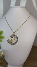 Conjunto Vazado Aspiral Banhado em Ouro 18k