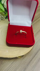 Anel Prego Regulável Banhado a Ouro 18k com Pedras