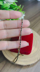 Conjunto de Pulseira Strass Preta Banhada em Ouro 18k