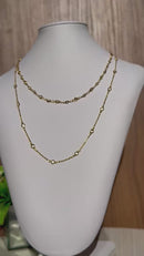 Colar Tiffany com Pedras Banhada em Ouro 18k