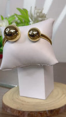 Bracelete Bolas Elegante Folheado