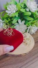 Anel Inspiração Ellos Vazados Banhado em Ouro 18k