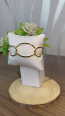 Bracelete Ellos Design Contemporâneo Folheado