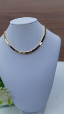 Colar Cubinhos Geométrico Folheado