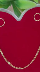 Conjunto Grumê Banhado a Ouro 18k