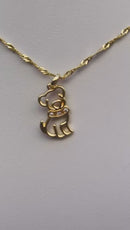 Corrente Pingente Doguinho Banhado a Ouro 18K