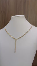 Colar Gravatinha Grume com Zircônia Banhada em Ouro 18k