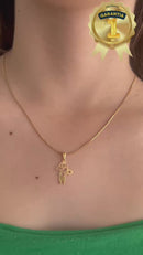 Corrente com Pingente Menino Feliz Banhado a Ouro 18k