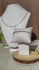 Conjunto Color Singelo Banhado em Ouro 18k