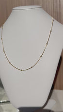 Corrente Veneziana com Bolinhas Banhado a Ouro 18k 45cm