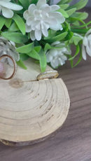 Anel Aparador de Aliança com Zircônias Banhado a Ouro 18k