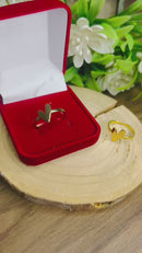 Anel Coração Esticadinho Banhado em Ouro 18k