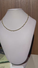 Corrente Romântica Corações Banhada em Ouro 18k