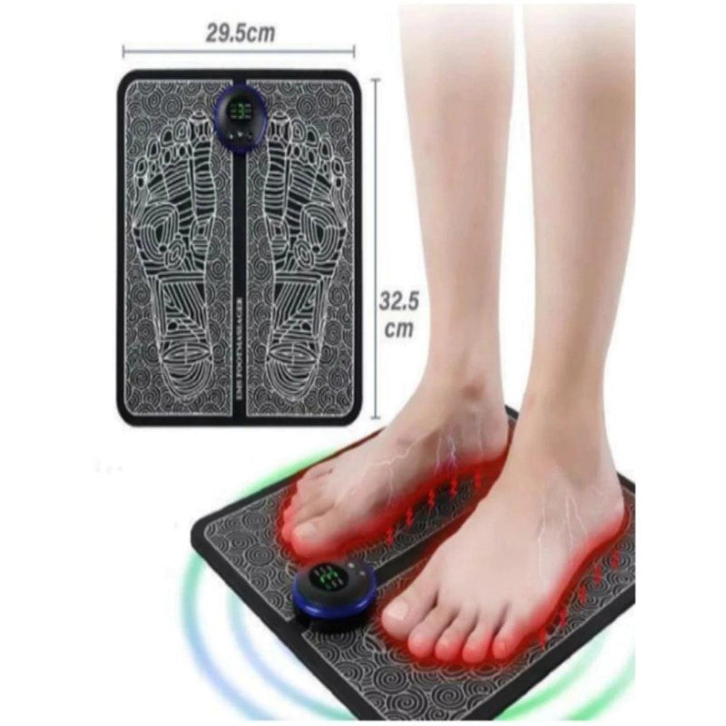 Kit Tapete e Mini  Massageador Elétrico Para Pés e Membros Corporais.