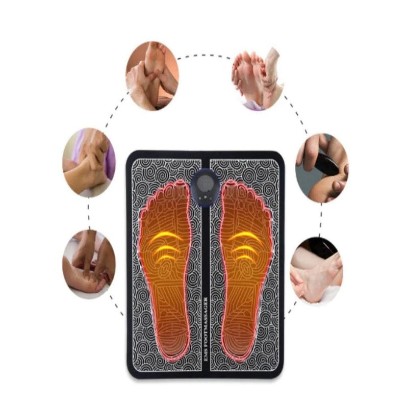 Kit Tapete e Mini  Massageador Elétrico Para Pés e Membros Corporais.